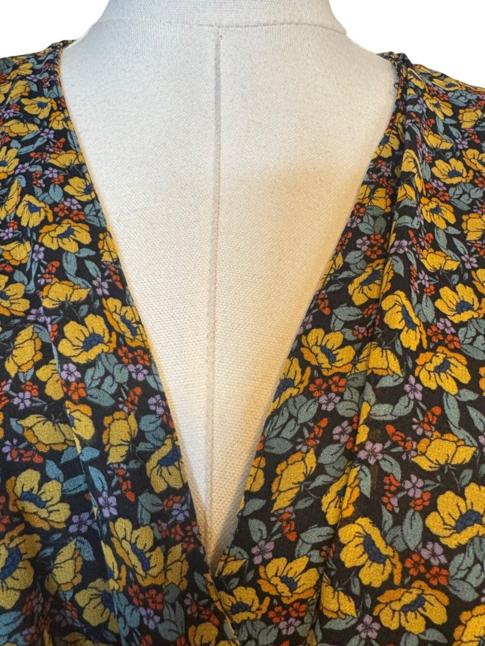 2/$30 ZARA S Floral Long-Sleeve Wrap Dress - Picture 6 of 16